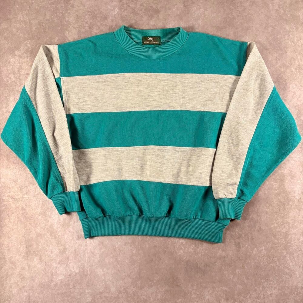 vintage 90s steeplechase striped sweatshirt